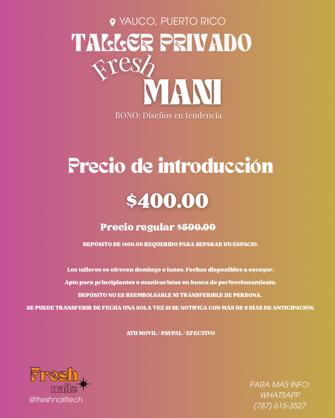 Taller Privado PRESENCIAL 1:1 Manicura Rusa