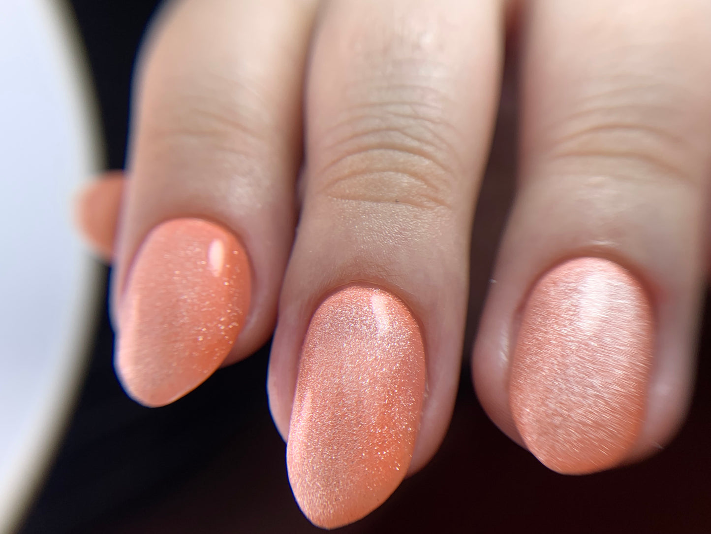 Peachy Peach Glow In Dark Cat Eye Gel Polish