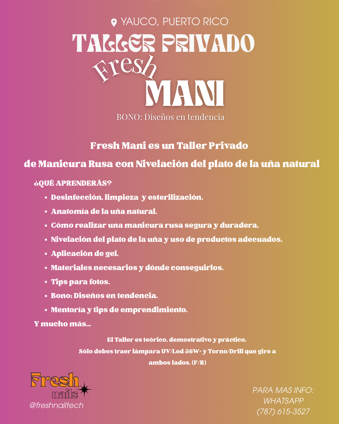 Taller Privado PRESENCIAL 1:1 Manicura Rusa